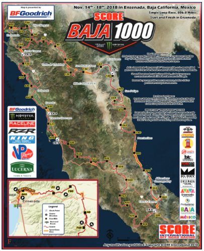 Baja 1000 course map