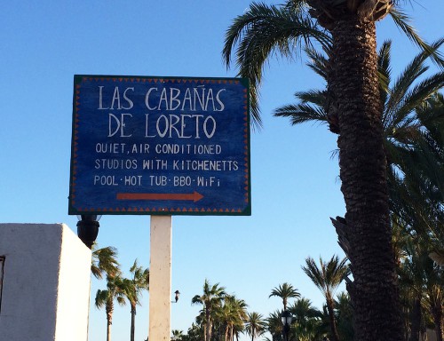 Las Cabanas de Loreto sign