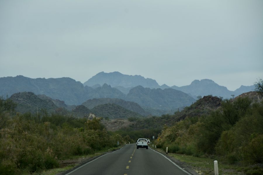 After a long while, MEX1 East of Loreto from Insurgentes gets scenic.