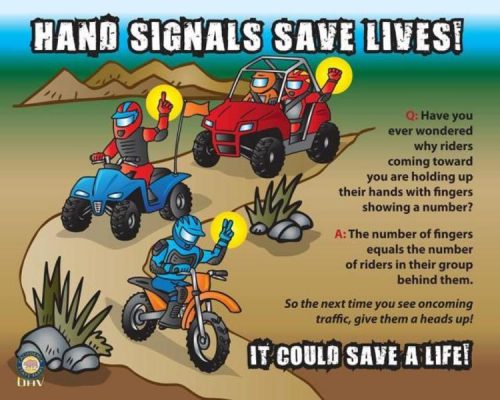 OHV hand signals